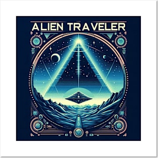 Alien Traveler Cave one Posters and Art